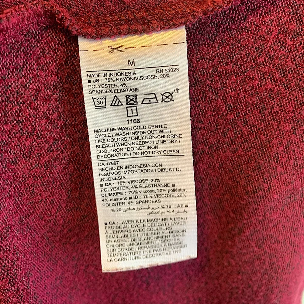 Old Navy • Long Sleeve A-Line Dress • Maroon - Picture 5 of 5